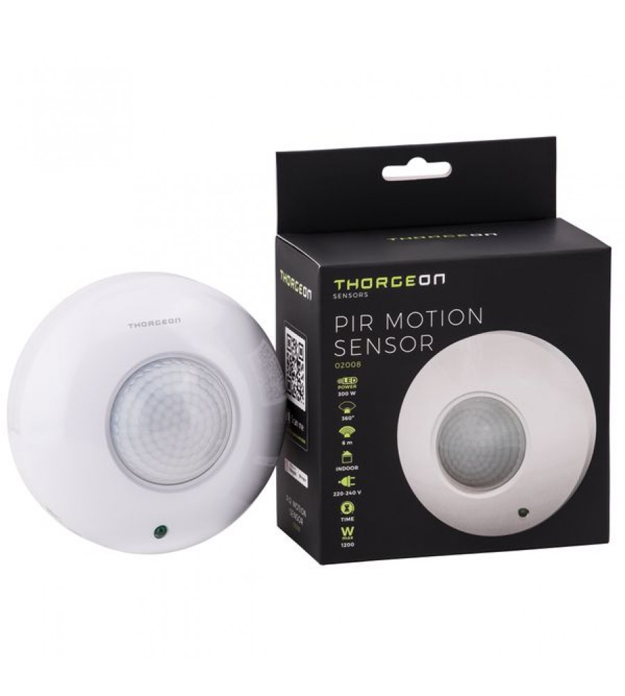 PIR judesio jutiklis 6m max1200W IP20 THORGEON