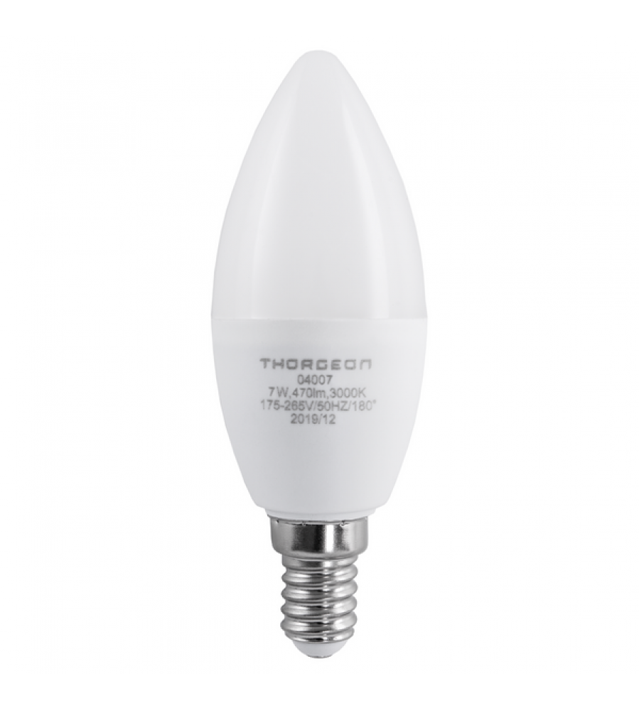 LED lemputė GEN2 7W E14 B35 3000K 630lm THORGEON