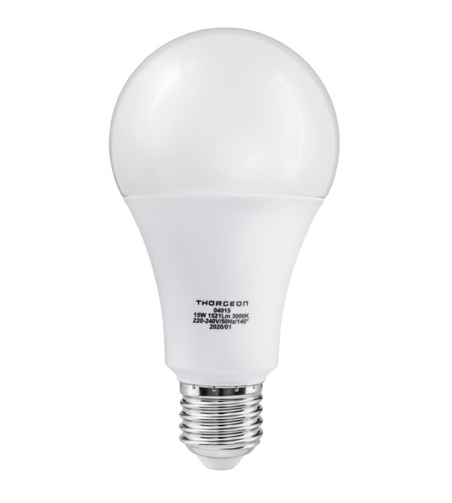 LED lemputė 15W E27 A70 3000K 1521lm THORGEON