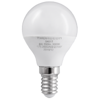 LED lemputė 8W E14 P45 3000K 550lm THORGEON
