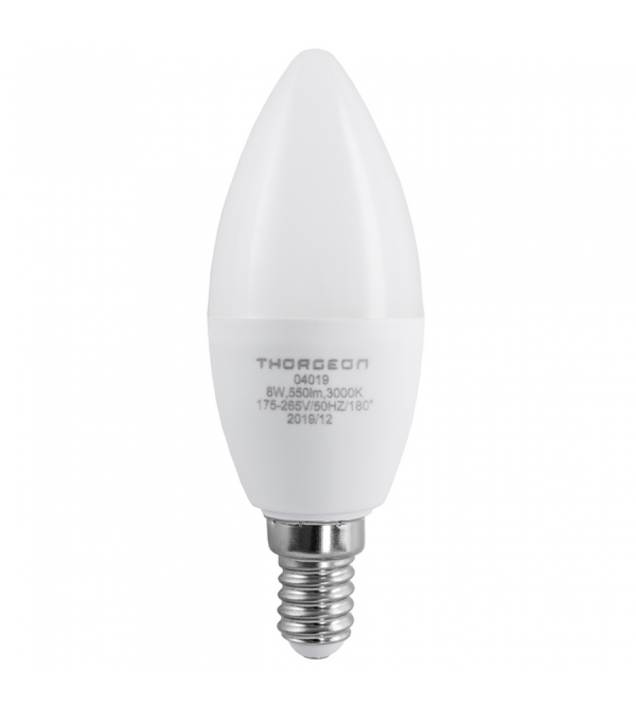 LED lemputė 8W E14 B35 3000K 550lm THORGEON