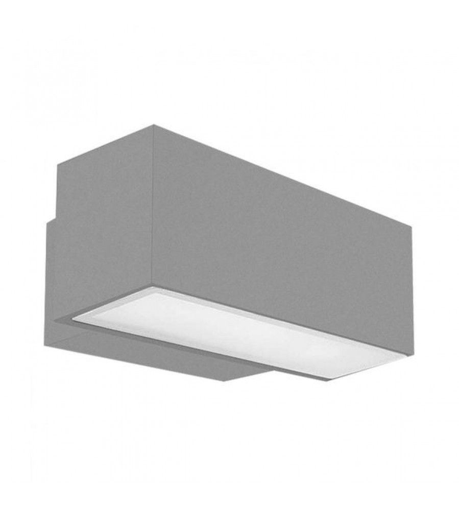 Sieninis šviestuvas IP66 Afrodita LED 300mm Double Emission LED 39W LED šiltai baltas 3000K ON-OFF Pilka 3288lm