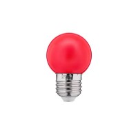 LED spalvota lemputė 1W G45 240V 10Lm PC raudona THORGEON