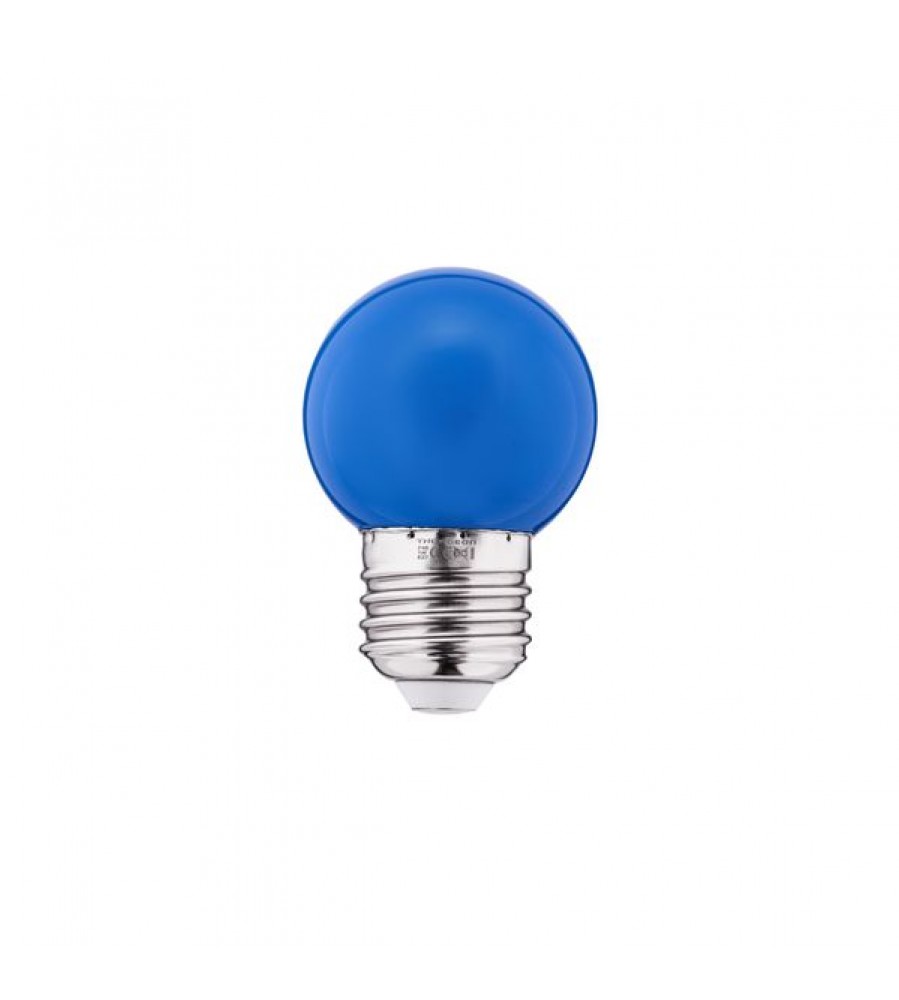 LED spalvota lemputė 1W G45 240V 10Lm PC mėlyna THORGEON