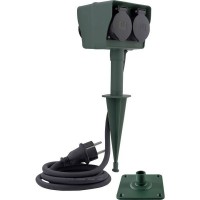 Lauko lizdas 4 krypčių su įžeminimo smaigaliu / 1,4 m leistinas H07RN-F IP44