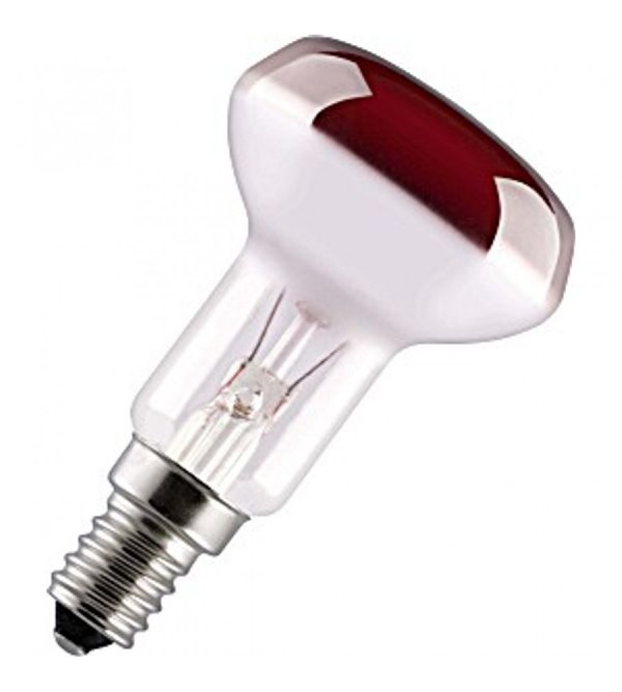 E14 R50 230V 40W Reflektorius Raudonas