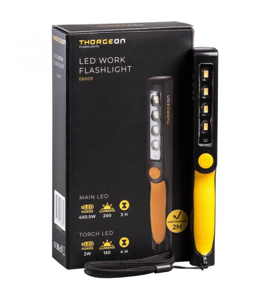 Žibintuvėlis LED WORK 2W + 4x0.5W IP20 THORGEON