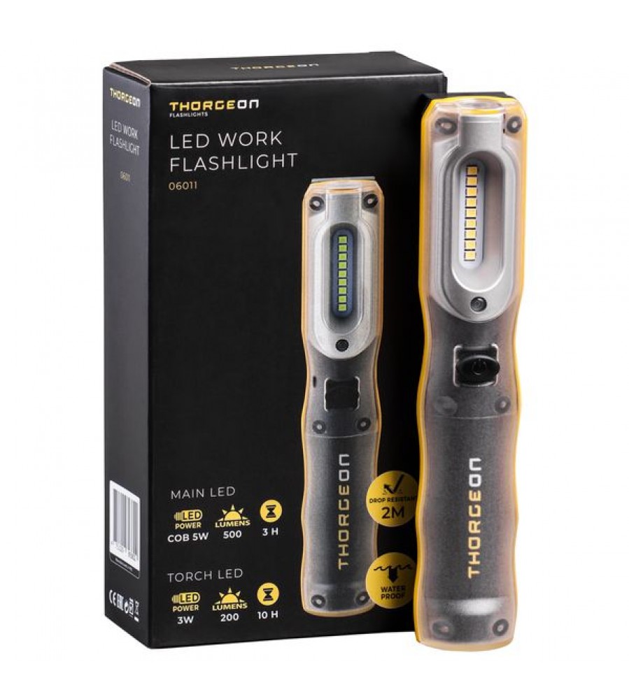 Žibintuvėlis LED WORK 5W + 3W IP54 su magn. TORGEONAS
