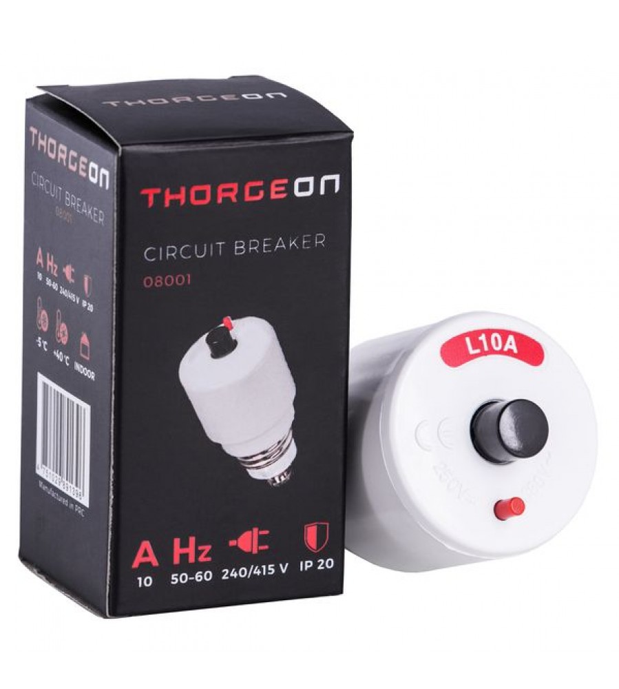 Grandinės pertraukiklis 10A E27 1P IP20 THORGEON