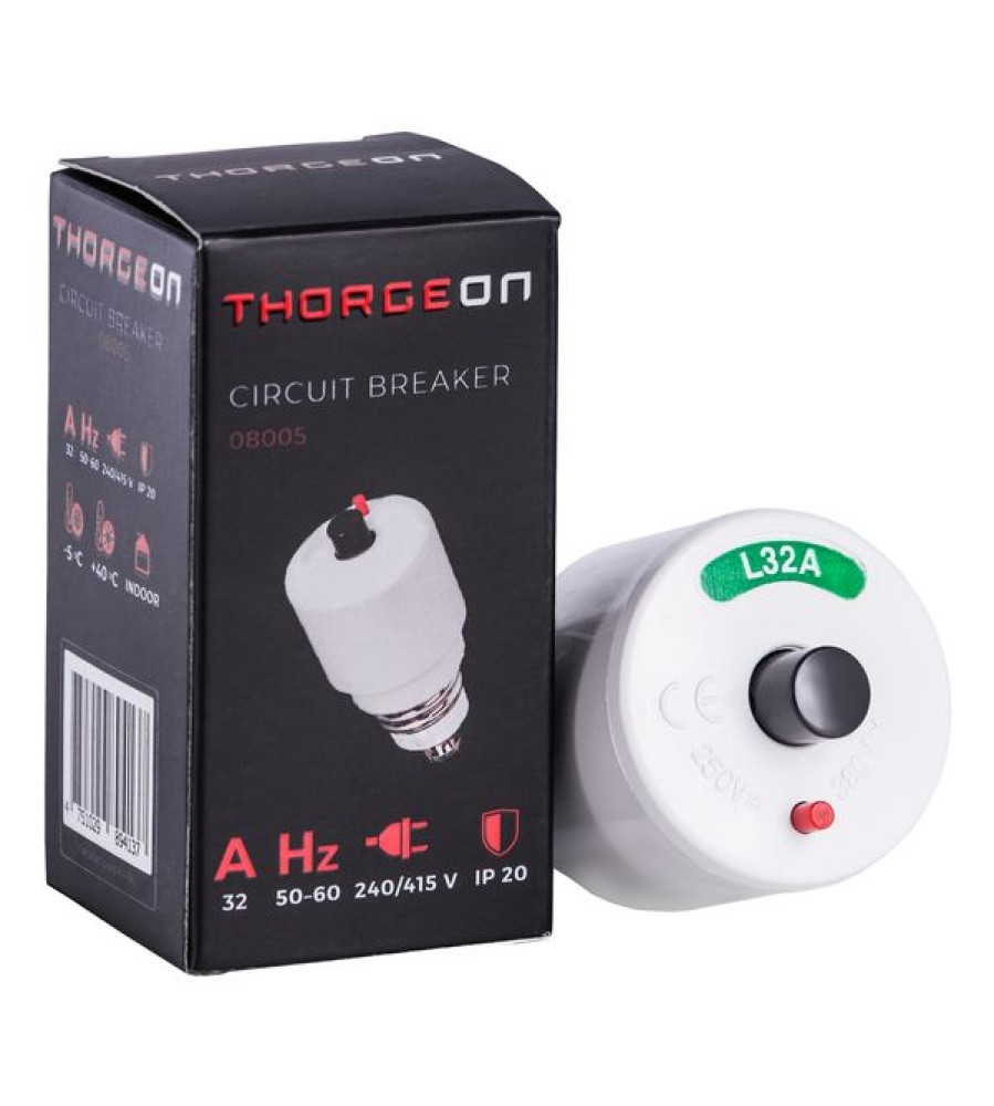 Thorgeon 08005 įsukamas automatinis saugiklis, E27, 32 A, 1P, IP20