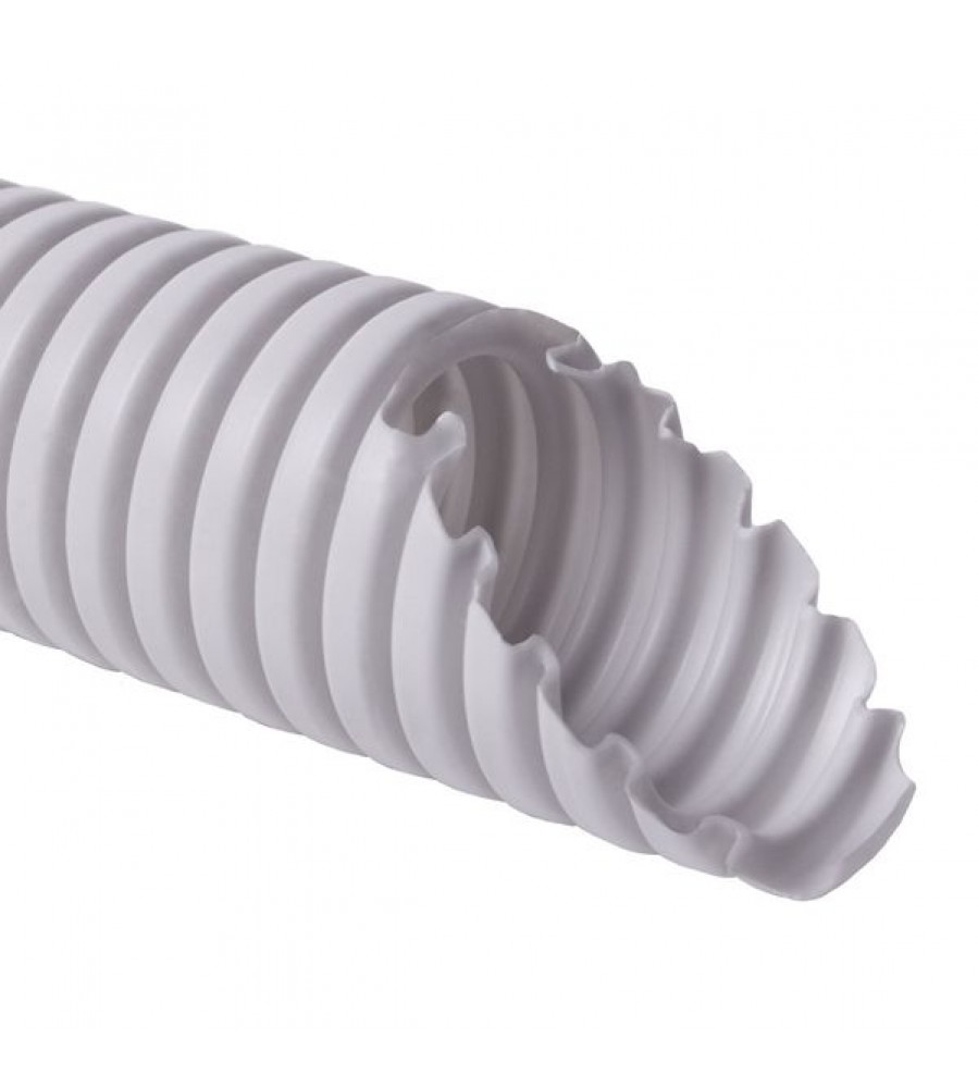 Lankstus laidų vamzdis iš PVC Monoflex 320N/5Cm D16 su viela, šviesiai pilka 50M Lankstus laidų vamzdis iš PVC Monoflex 320N/5Cm D16 su viela, šviesiai pilka 50M