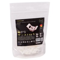 Įstumiami kabelių raiščiai Baltos spalvos 30x15 (100 vnt) THORGEON