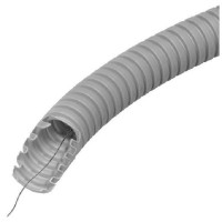Lankstus gofruotas vamzdis su traukimo viela 50m 25mm 320N pilkas THORGEON