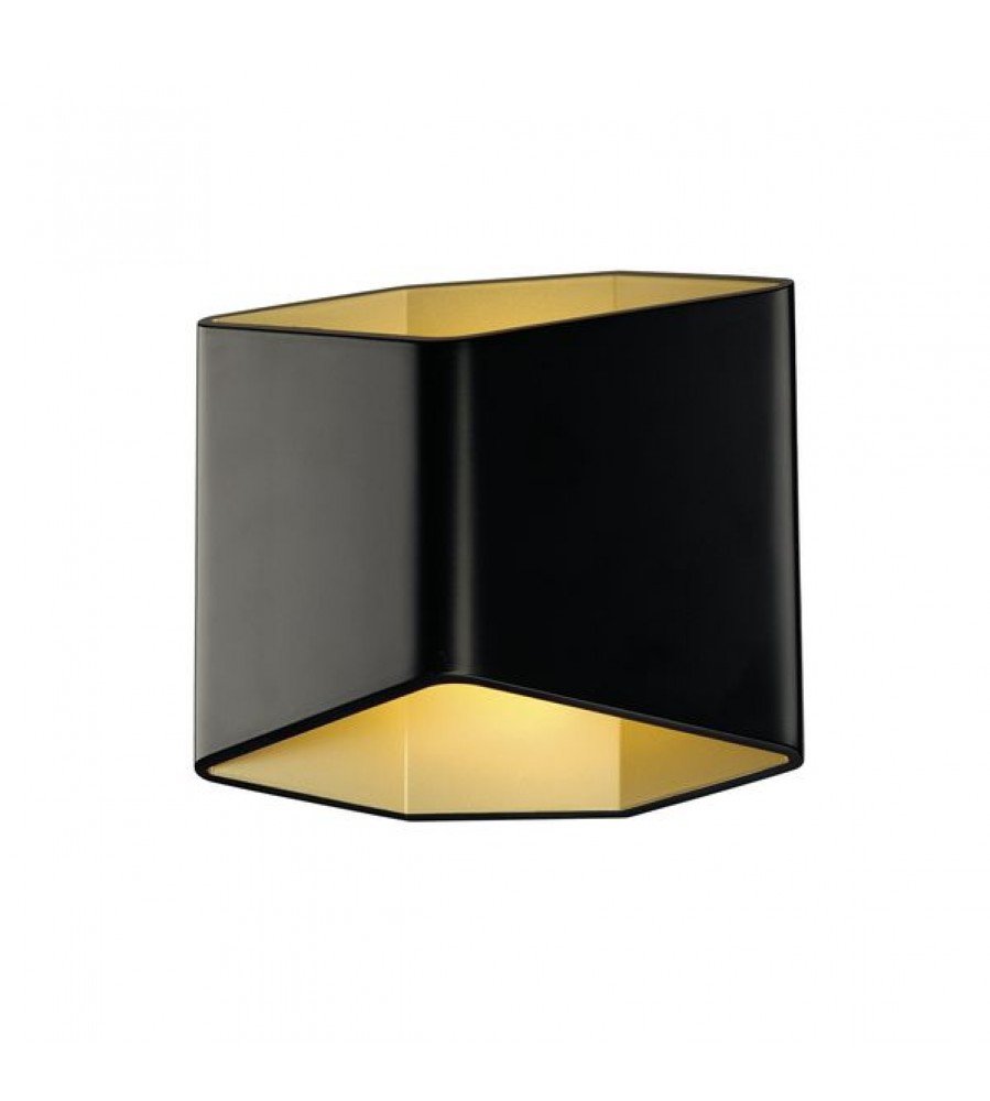 CARISO, LED SIENINIS ŠVIESTAS 2, 7,5W LED, 3000K, juodas/ žalvaris