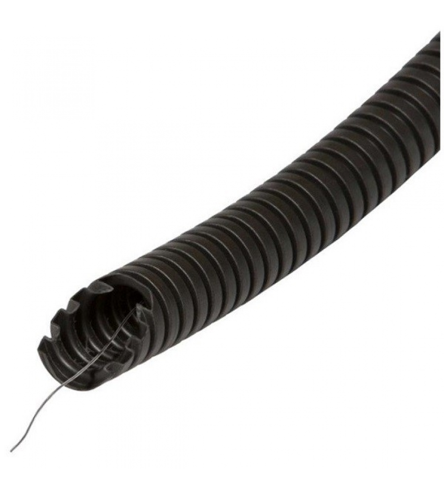 Lankstus gofruotas vamzdis su traukimo viela HF atsparus UV spinduliams 100m 16mm 750N Black THORGEON
