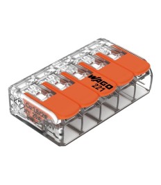 UNIVERSALI LAIDŲ JUNGTIS 5X 0.08-4MM2 32A WAGO 221-415 1VNT