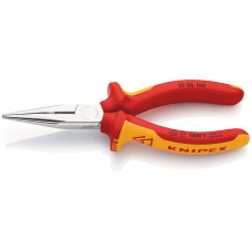 KNIPEX 25 06 160 SB izoliuotos ilganosės replės su kirpimo briaunomis, 160 mm