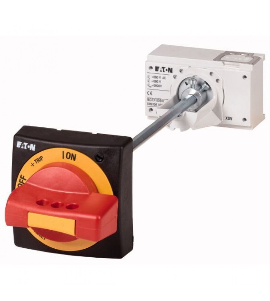 Eaton NZM1-XTVDVR-60 durų sukamoji rankena, raudona ir geltona