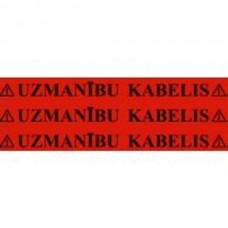 Įspėjamoji kabelio juosta „WARNING Cable“, 80 mm, raudona