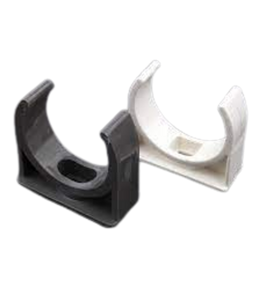 BP Clip vamzdis U25mm baltas