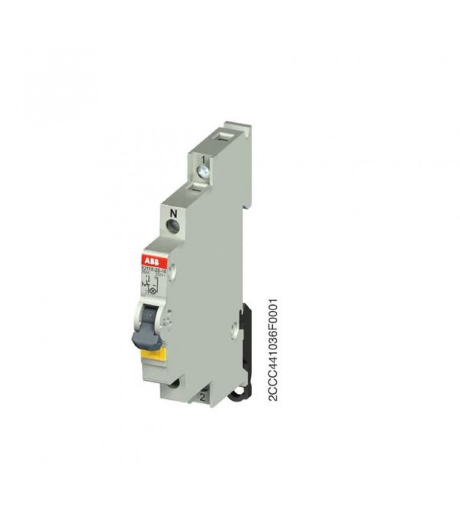 ABB E211X-16-10 valdymo jungiklis su geltonu LED, 1NO, 16 A