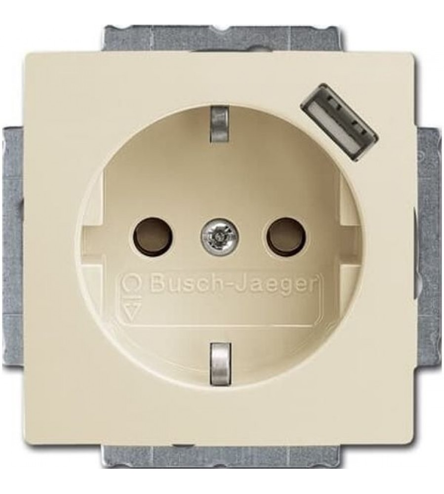 ABB Busch-Jaeger 20 EUCBUSB-92-507 SCHUKO lizdas su USB-A įkrovikliu, 16 A