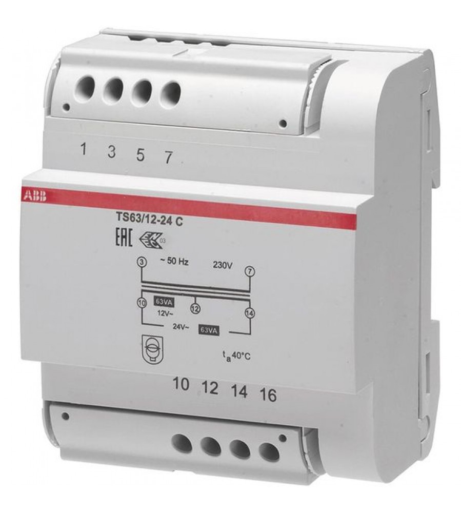 ABB TS63/12-24 C transformatorius, 63 VA, 230 V / 12–24 V
