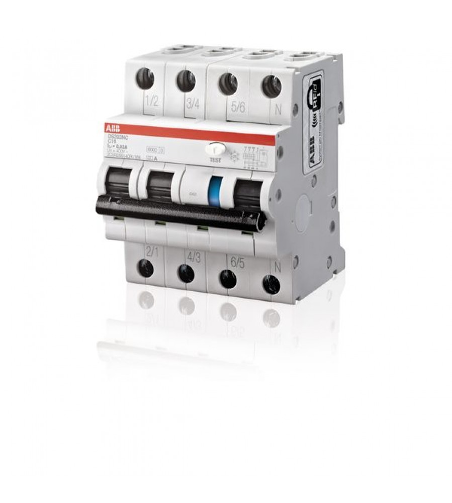 RCBO DS203NC 3P+N C20 30mA 6kA A