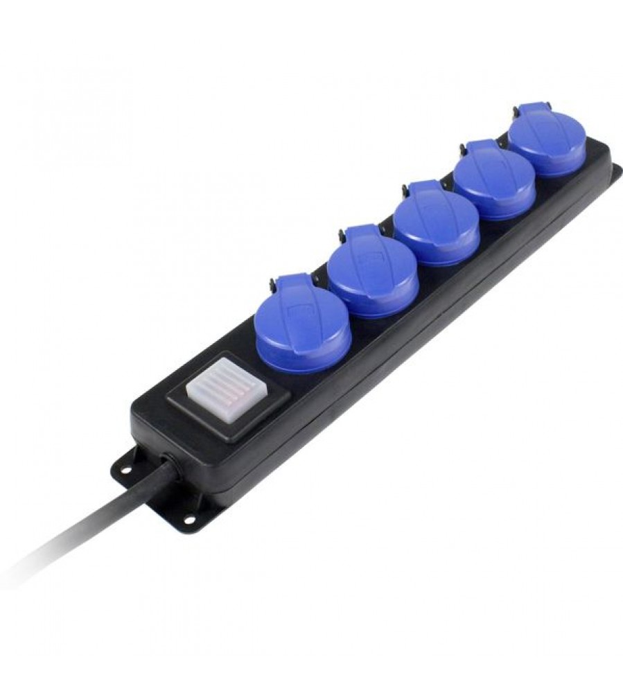 Prailginimas 5v 1,5m su jungikliu su gumine apsauga IP44 juoda 38609 Schwabe