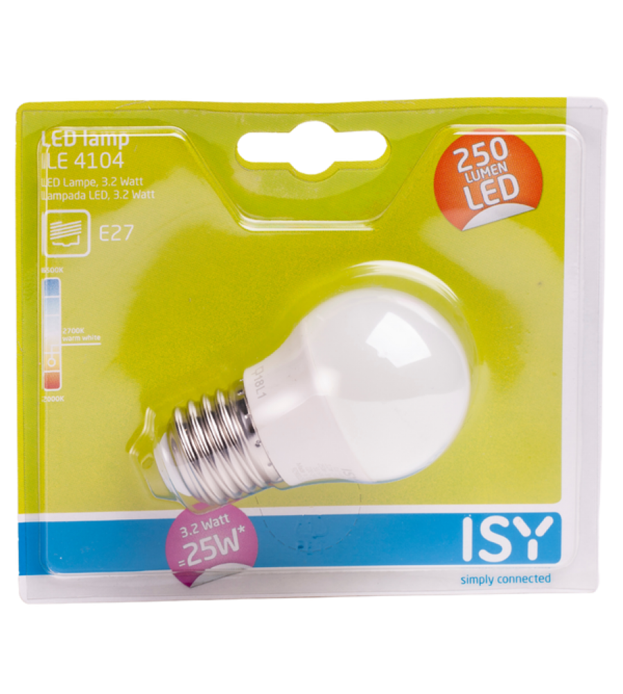 LED lemputė E27 3,2W P45 2700K 250lm FR