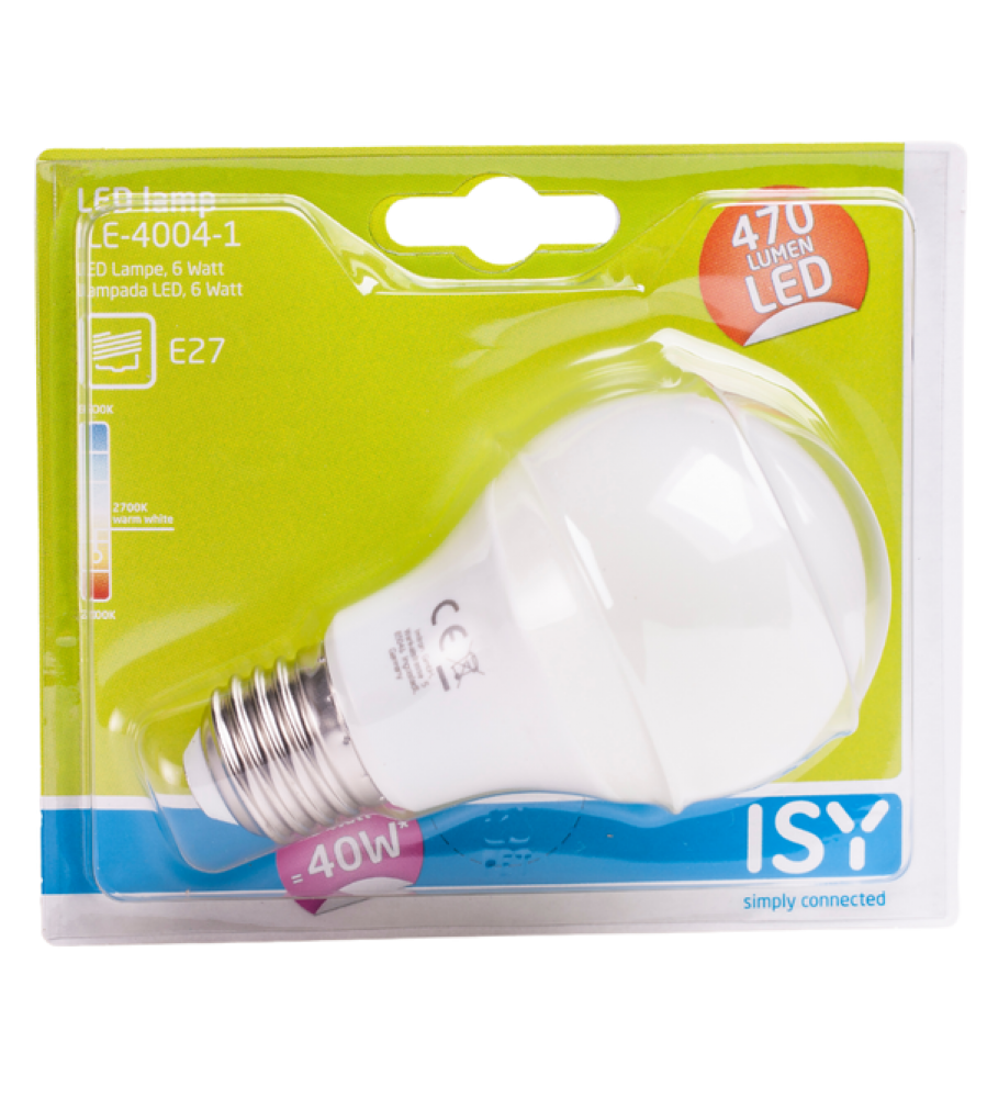 LED lemputė E27 6W A60 2700K 470lm FR