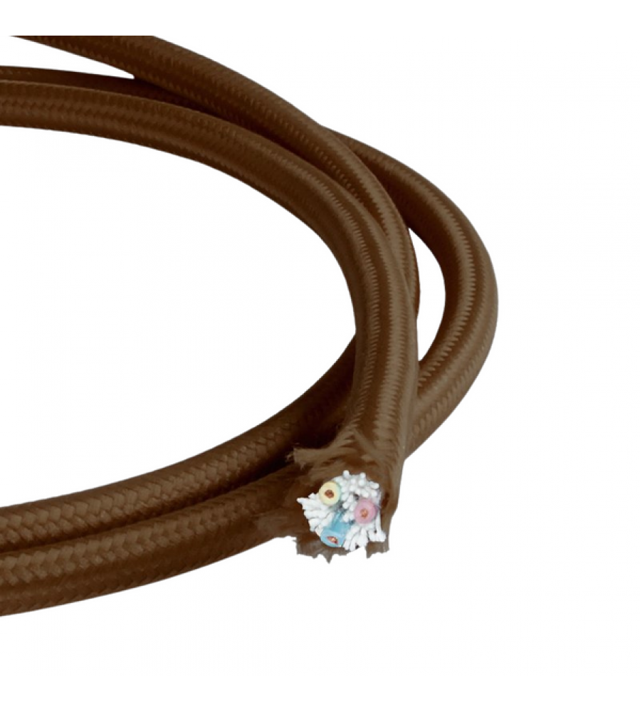 Tekstilinis kabelis OMY 3*0,75 rudas