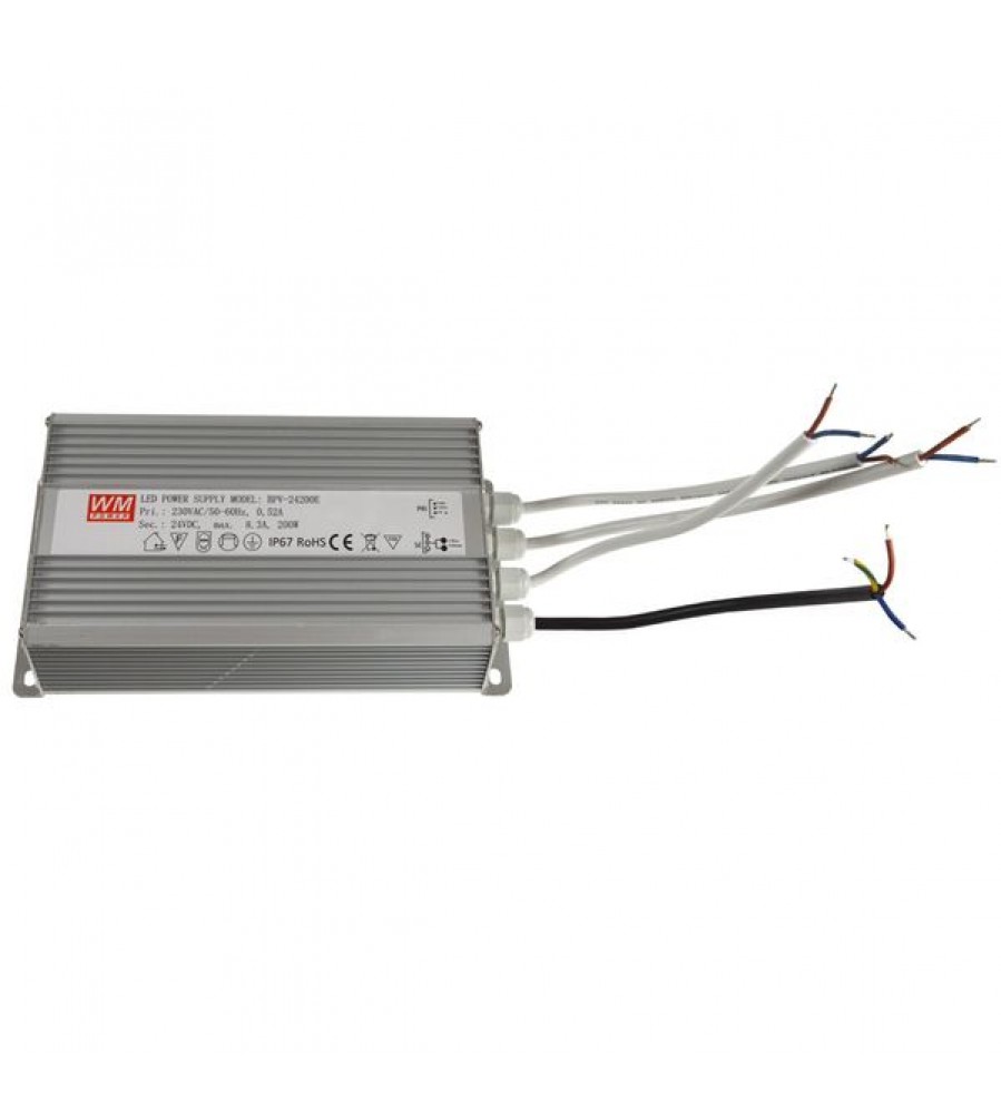 LED tvarkyklė 12V 200W alum. IP67 4062 BOWI