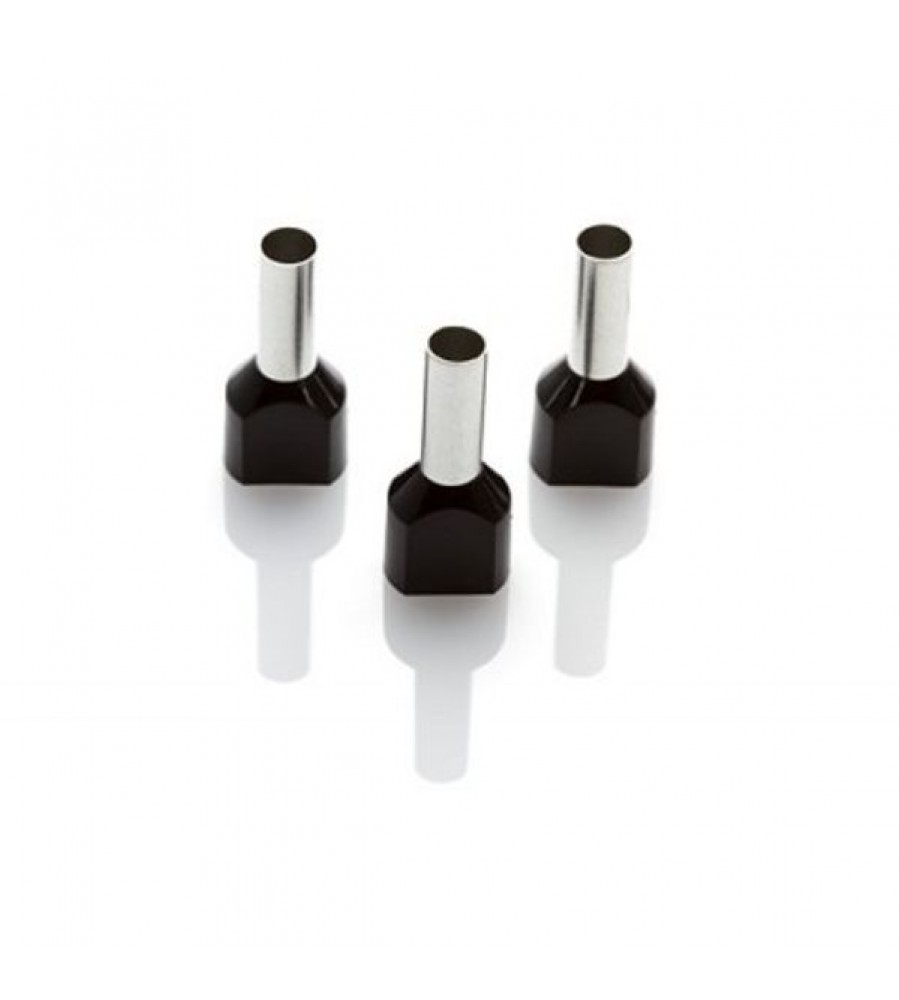 Izoliuotos dvigubos kabelio galinės movos 2*0,5/8mm.