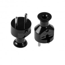 Kištukas D2 juodas MINI 2P 16A 250V AC Orno WT-21/CZ