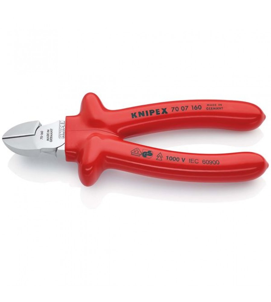 KNIPEX 70 07 160 izoliuotos šoninio kirpimo replės, 160 mm