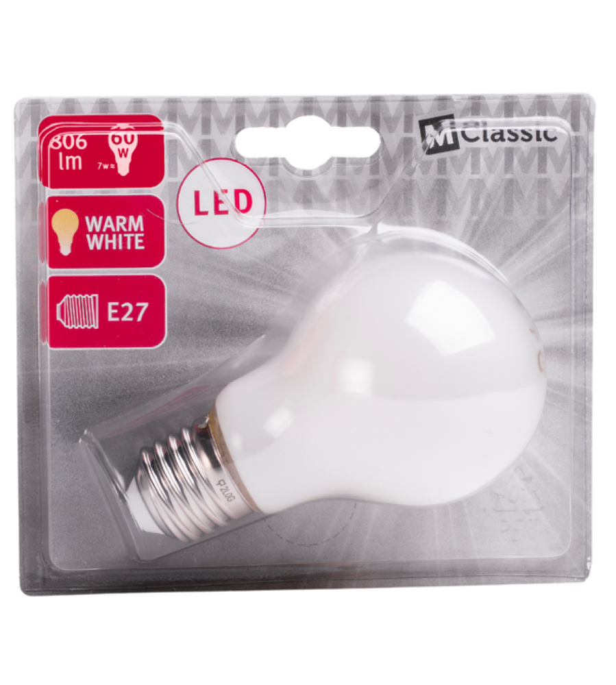 LED lemputė E27 7W A60 2700K 806lm FR