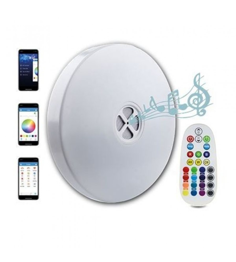 LFI PL-RGBSOUND25 LED šviestuvas su Bluetooth garsiakalbiu, 25 W