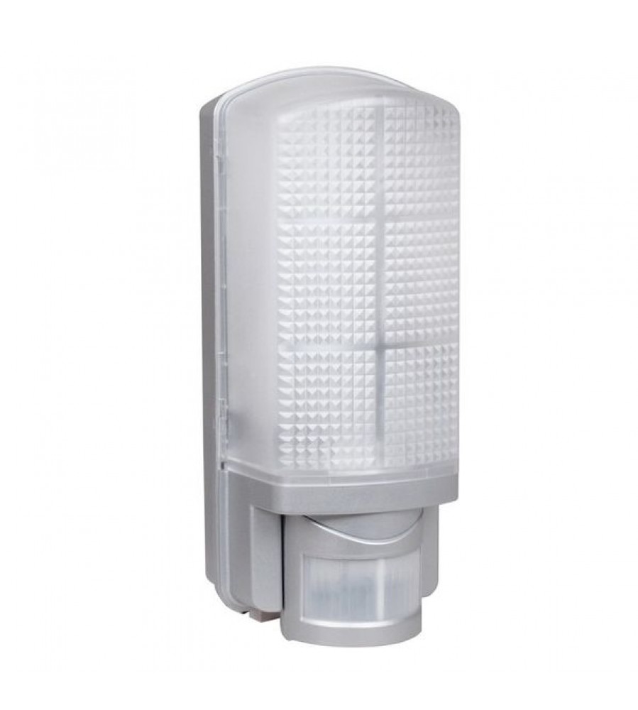 Shada 2400002 LED lauko šviestuvas su PIR jutikliu, 6 W, IP44, sidabrinis