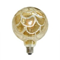 LED lemputės kaitinys E27 6W Globe G125 auksinis tinklelis Shad