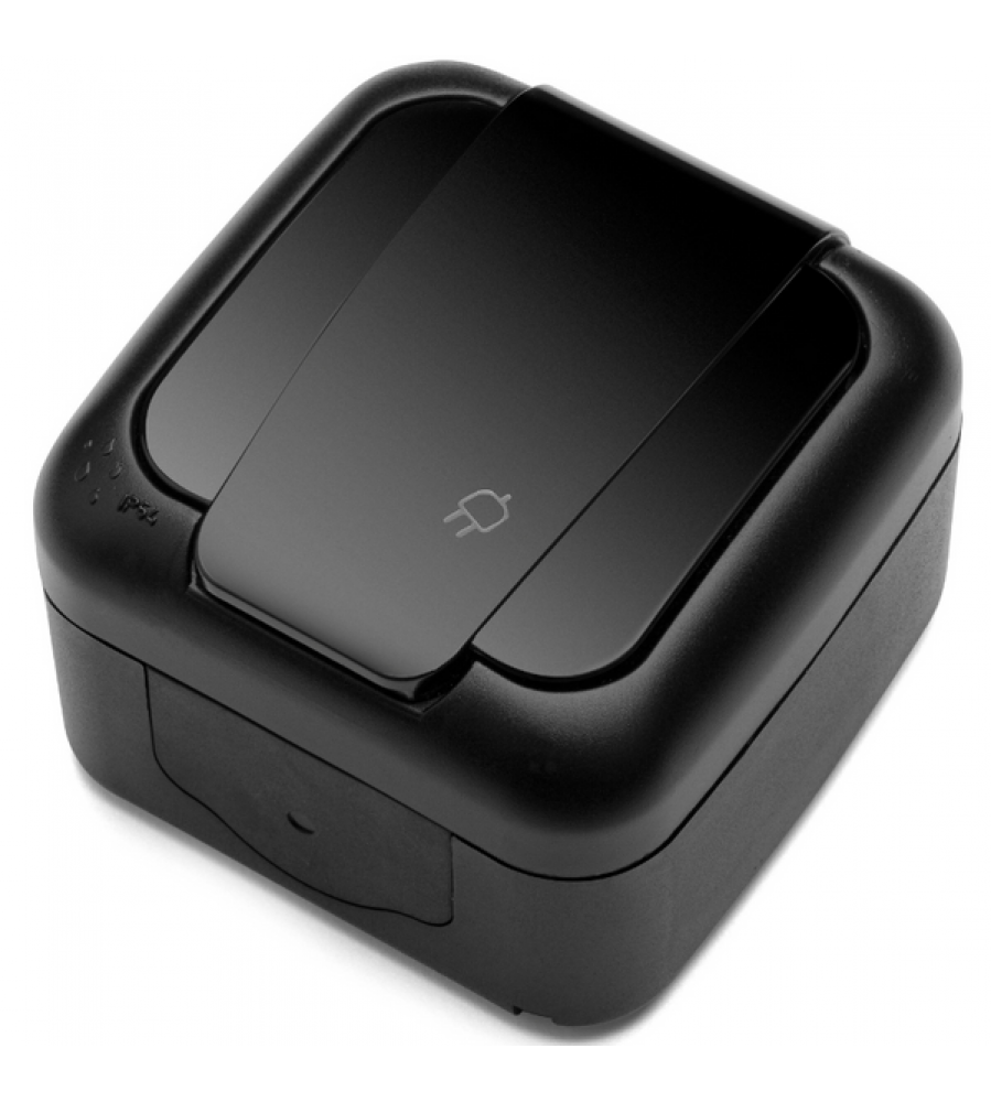 Palmiye Black (greitasis prijungimas) nuo vaikų apsaugotas įžemintas lizdas Palmiye Black (greitasis prijungimas) nuo vaikų apsaugotas įžemintas lizdas