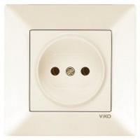 Karre-Meridian Beige (greito prijungimo) lizdas + mygtukas / dangtelis
