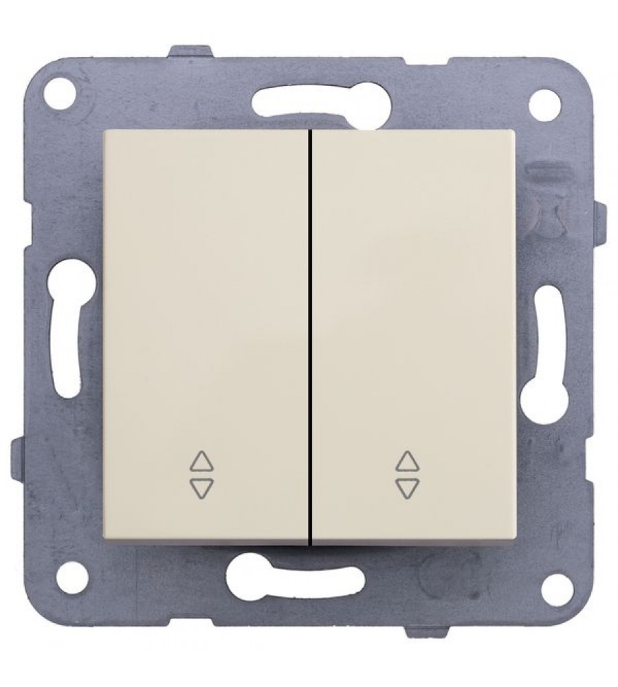 Karre-Meridian Beige (greitasis ryšys) dviejų grupių jungiklis-dviejų krypčių jungiklis