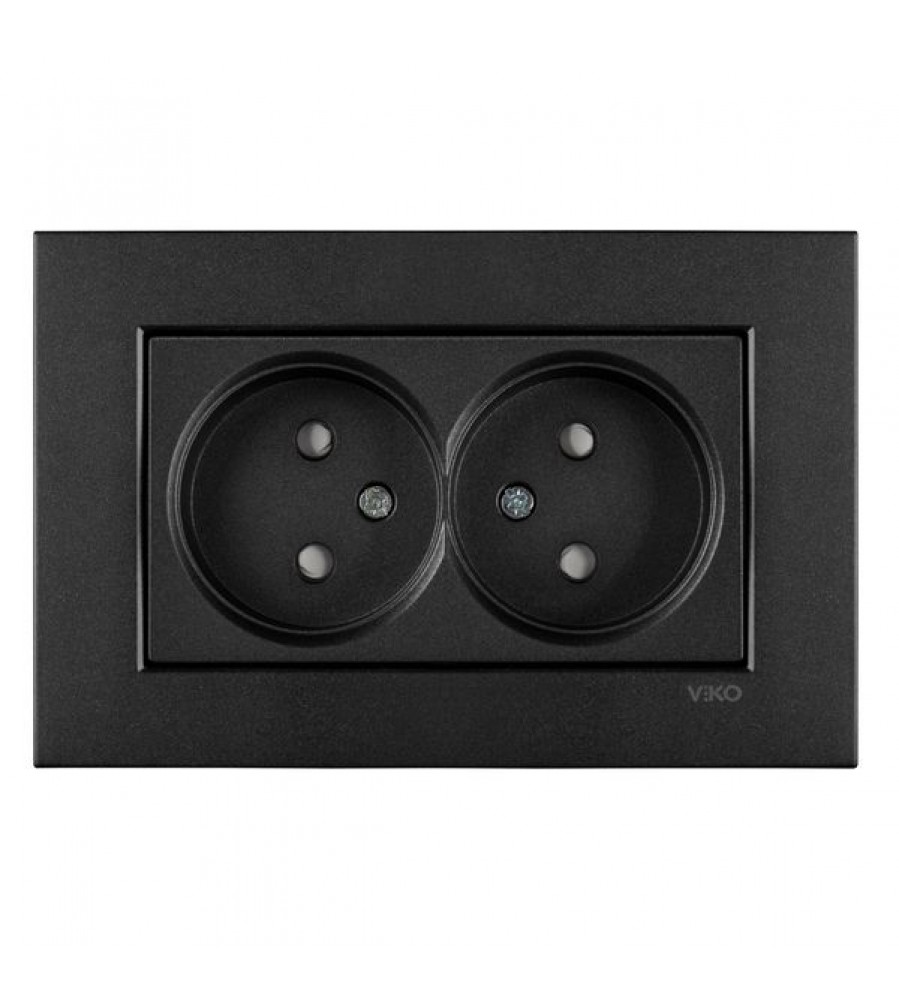 „Novella-Trenda Black Two Gang Socket“ vaikų apsauga