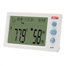 UNI-T A13T temperatūros ir drėgmės matuoklis su laikrodžiu