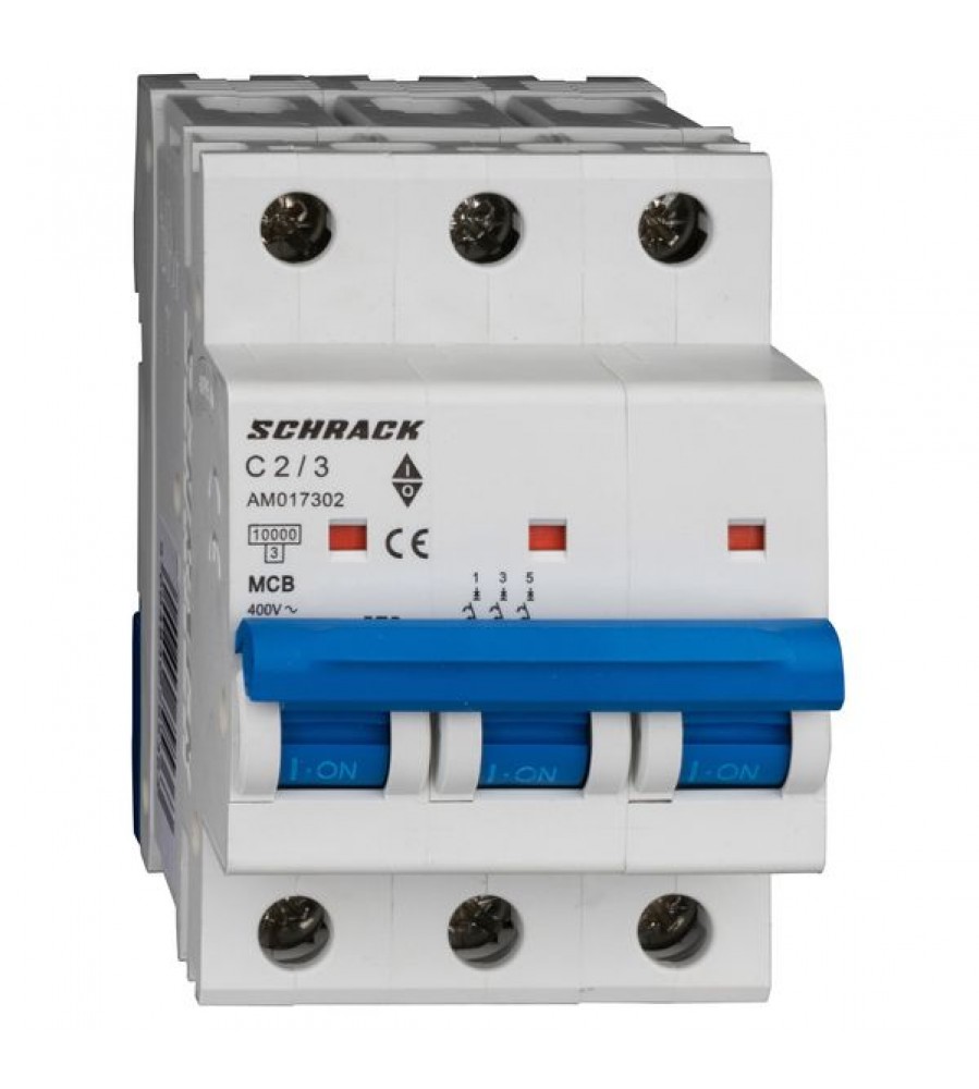 Schrack AMPARO automatinis jungiklis AM017302, 3P, C2, 10 kA
