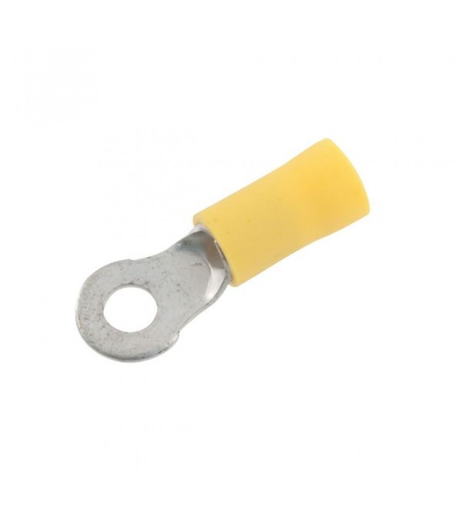 Geltona 5 mm užspaudimo kabelio antgalis