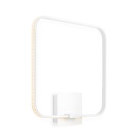 LED keturkampis sieninis šviestuvas ↔ 35 cm baltas