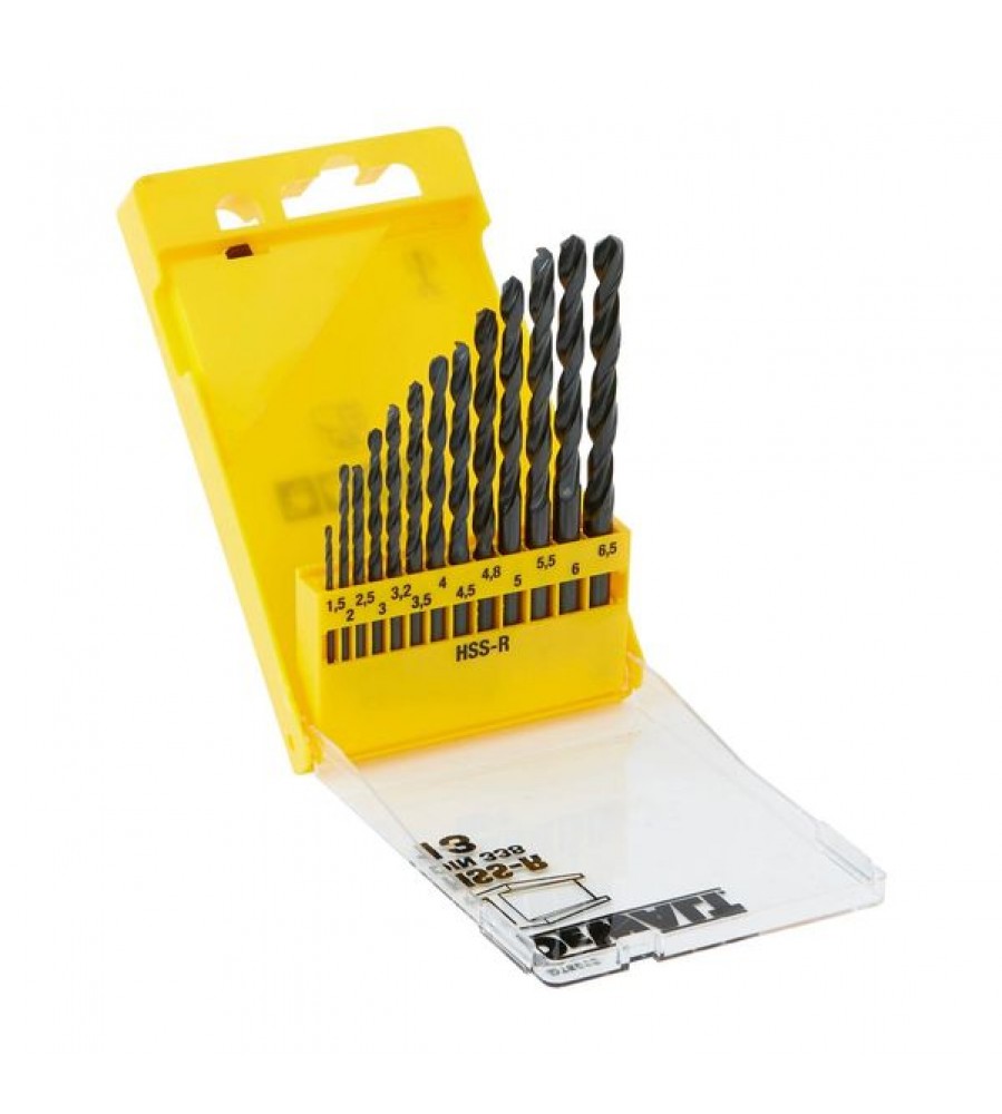 HSS-R metaliniai grąžtai plastikiniame dėkle (13 vnt) DT5912-QZ DeWalt