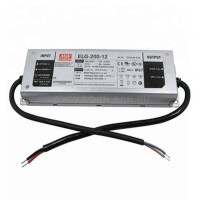 AC-DC Vieno išėjimo LED tvarkyklės mišinio režimas (CV+CC) su PFC; Išėjimas 12Vdc prie 16A; kabelio galia 200W